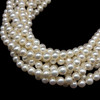 Freshwater Pearl 7mm Round Smooth Cut Creamy White Color 15.3" Strand