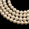 Freshwater Pearl 8mm Round Smooth Cut Cream Rose Color 15.5" Strand