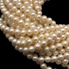 Freshwater Pearl 7.50mm Round Smooth Cut Creamy White Color 16 inch Strand