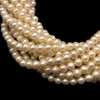 Freshwater Pearl Strand 6mm Round Smooth Cut Cream Color 15.7" June Birthstone