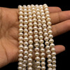 Freshwater Pearl 16" Strand 6mm Off Round Smooth Cut Cream Color June Birthstone