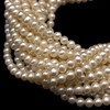 Freshwater Pearl 6mm Off Round 15.9" Smooth Cut Cream Color Strand Jewelry