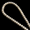 Freshwater Pearl 7mm Button Smooth Finish Ivory Color June Birthstone 15.8 inch Strand