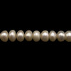 Freshwater Pearl 8mm Button Smooth Cut Ivory Color 15.7 inch Strand  June Birthstone