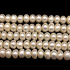 Freshwater Pearl 8mm Button Smooth Cut Ivory Color 15.8 inch Strand for June Birthstone