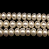 Freshwater Pearl 7mm Button Smooth Cut Bridal White Color 15.7 inch Strand