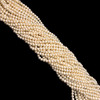 Freshwater Pearl 7x6mm Button Ringed Cream Smooth Cut 15.5 Inch Necklace Strand