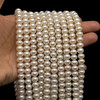 Pearl Freshwater 8mm Off Round Smooth Cut Bridal White Color Jewelry Strand