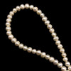Freshwater Pearl 7x6mm Button Smooth Cut Bridal White Color Loose Strand