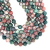 Jasper Semiprecious 14 mm Ball Facet Cut Multi Color Loose Gemstone Beads