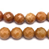 Natural Aventurine Gemstone Ball 16mm Facet Cut Beads | VS Clarity Honey Color | Jewelry Making Supplies