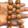 Natural Aventurine Gemstone Ball 16mm Facet Cut Beads | VS Clarity Honey Color | Jewelry Making Supplies