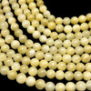 Jade Gemstone Ball Shape 9mm Smooth Plain Beads | VS Clarity Yellow Color | Birthstone Jewelry Making