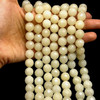 Jade Gemstone Ball Shape 12mm Faceted Beads | VS Clarity Light Golden Color | Beads Jewelry Making