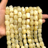 Jade Gemstone Tube Shape 15x11mm Smooth Plain Beads | SI Clarity Light Yellow Color | Jadeite Jewelry Making