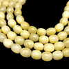 Jade Gemstone Barrel Shape 13.5x12mm Smooth Plain Beads | SI Clarity Light Yellow Color | March Birthstone Necklace Making