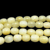 Jade Gemstone Balloon Shape 13.5x12mm Smooth Plain Beads | SI Clarity Light Yellow Color | March Birthstone Necklace Making