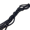 Eagle's Eye Natural Gemstone 10mm Ball Plain Cut VS Clarity Black Color Beads Strand