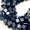 Eagle's Eye Natural Gemstone 12mm Box Plain Cut VS Clarity Black Color Beads Strand