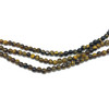 Tiger's Eye Natural Gemstone 5mm Ball Plain Cut VS Clarity Yellow Color Beads Strand