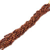Sunstone Natural Gemstone 8mm Ball Facet Cut VS Clarity Cinnamon Color Beads Strand