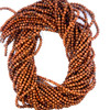 Sunstone Natural Gemstone 4mm Ball Plain Cut VS Clarity Cinnamon Color Beads Strand