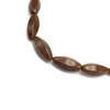 Sunstone Natural Gemstone 16x6.5mm Rice Plain Cut VS Clarity Brown Oak Color Beads Strand