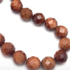 Sunstone Natural Gemstone 13.5mm Ball Facet Cut VS Clarity Cinnamon Color Beads Strand