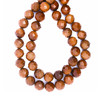 Sunstone Natural Gemstone 16mm Ball Facet Cut VS Clarity Cinnamon Color Beads Strand
