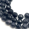 Sandstone Natural Gemstone 14mm Ball Facet Cut VS Clarity Dark Blue Color Beads Strand