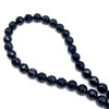 Sandstone Natural Gemstone 10mm Ball Facet Cut VS Clarity Dark Blue Color Beads Strand