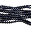 Sandstone Natural Gemstone 10mm Ball Plain VS Clarity Dark Blue Color Beads Strand