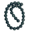 Sandstone Natural Gemstone 14mm Ball Facet Cut VS Clarity Dark Green Color Beads Strand