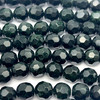 Sandstone Natural Gemstone 8mm Ball Facet Cut VS Clarity Dark Green Color Beads Strand