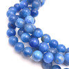 Sodalite Gemstone 10mm Ball Plain Cut VS Clarity Sky Blue Color Beads Strand