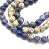 Sodalite Gemstone 10.5-11.5mm Ball Plain Cut SI Clarity Mix Blue Color Beads Strand