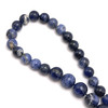 Sodalite Gemstone 8-12.5mm Ball Plain Cut SI Clarity Mix Blue Color Beads Strand