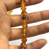 Natural Carnelian Gemstone Fancy 8x5mm Plain Smooth Beads | VS Clarity Light Orange Color | Beading Supplies
