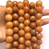 Carnelian Natural Gemstone 14mm Ball Facet Cut VS Clarity Honey Color Beads Strand