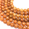 Carnelian Natural Gemstone 14mm Ball Facet Cut VS Clarity Honey Color Beads Strand