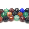 Carnelian Natural Gemstone 10mm Ball Facet Cut VS Clarity Multi Color Beads Strand