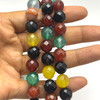 agate Natural Gemstone 10mm Ball Facet Cut VS Clarity Multi Color Beads Strand
