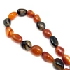 Chalcedony Gemstone Tumble Plain Cut VS Clarity Mix Orange Color Beads Strand