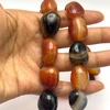 Chalcedony Gemstone Tumble Plain Cut VS Clarity Mix Orange Color Beads Strand