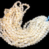 Natural Chalcedony Round 7mm Briolette Faceted Drilled Beads | VS Clarity | 16 inch Loose Strand Jewelry Making