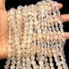 Natural Chalcedony Round 7mm Briolette Faceted Drilled Beads | VS Clarity | 16 inch Loose Strand Jewelry Making