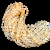 Natural Chalcedony Round 7mm Briolette Faceted Drilled Beads | VS Clarity | 16 inch Loose Strand Jewelry Making