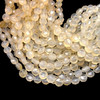 Natural Chalcedony Round 8mm Faceted Drilled Beads | VS Clarity | 16 inch Loose Strand Jewelry Making