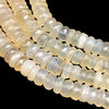 Natural Chalcedony Rondelle 12mm Faceted Drilled Beads | VS Clarity | 16 inch Loose Strand Jewelry Making