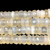Natural Chalcedony Rondelle 12mm Faceted Drilled Beads | VS Clarity | 16 inch Loose Strand Jewelry Making